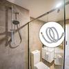 2pcs 1/2'' Stainless Steel Nylon Braided Tube Pipe Hose Silicone Plumbing Thermoresistant Tap Basin Faucet Sink Kitchen Bathroom