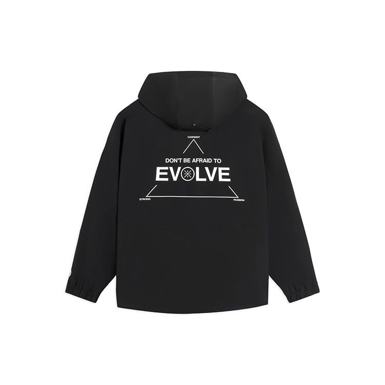 Li-Ning Wade Series Casual Loose Letter Windbreaker Jacket Men Jackets Black AFDS797-1