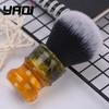 YAQI 24MM Men Wet Shave Brushes Sagrada Familia Black/White Tuxedo Synthetic Fibre Resin Handle Gifts for Men