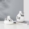 Silver Butterfly Decorative Ceramic Vase Flowers Pots Desk Decoration Flower Arrangement Floral Vases Room Aesthetic Decor