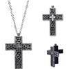 Squids Necklace Game,3D Printed Cross Necklace for Men with Secret Compartment, Character Ten-Shaped Pendant, Storage Jewelry, Stylish Accessory