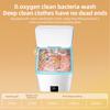 Petite Machine à Laver Portable avec Lumière Bleue 3,8 L Machine à Laver 3 Modes Nettoyage des Sous-Vêtements Vêtements de Bébé ou Petits Articles Idéal pour Appart