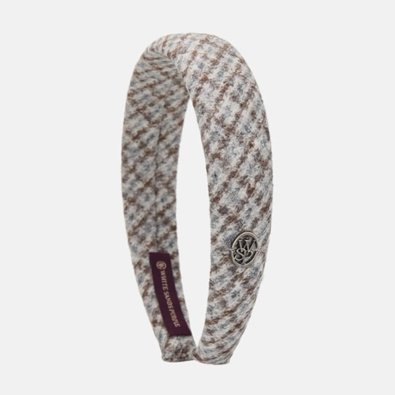 

Белые пески Фиолетовая этикетка Однотонная клетчатая повязка на голову Мафра GRAY_Free