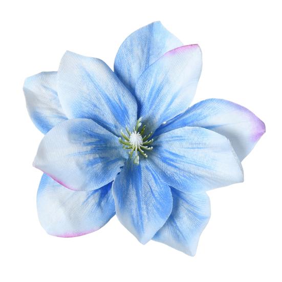 2 Pcs Artificial Lotus Flower Head Small Realistic Clematis Flowers for DIY Wedding