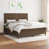 3141716 vidaXL Divan Bed with Mattress Dark Brown 180x200 Cm