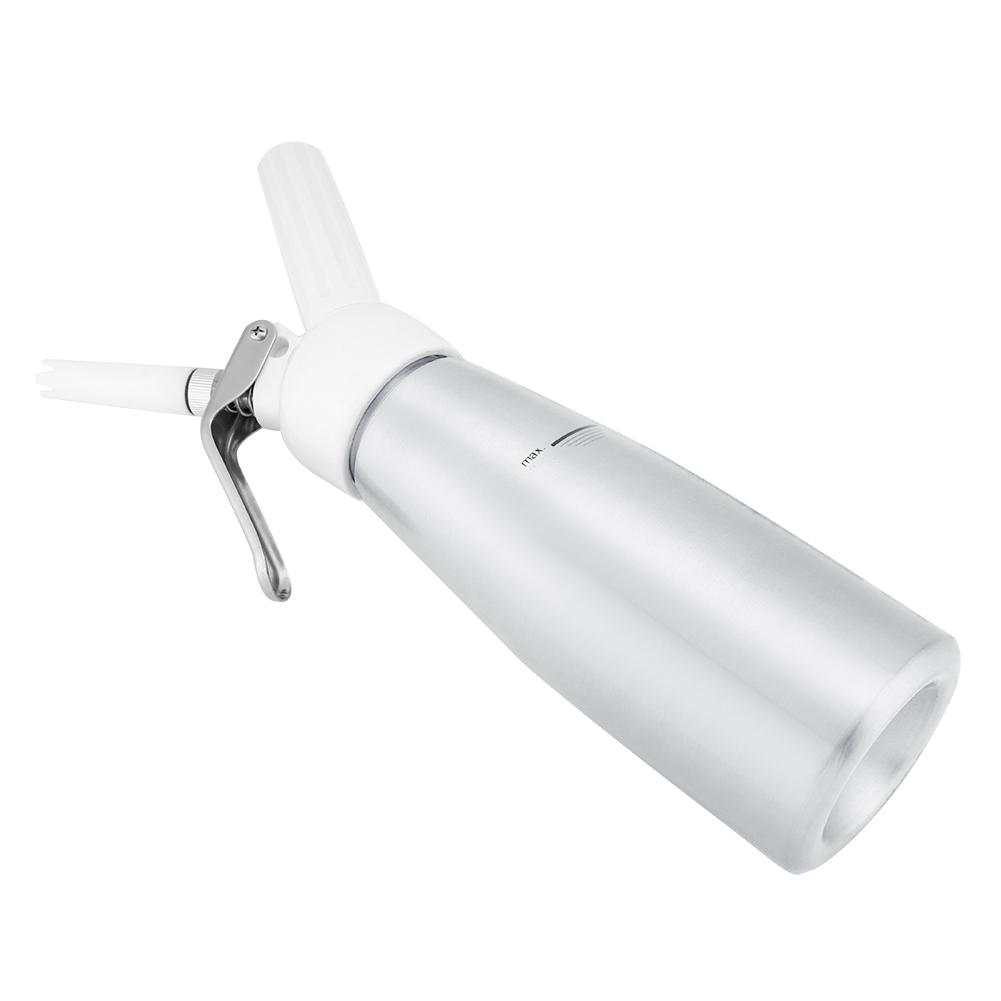 500mL Whipped Cream Dispenser Foamer Portable Cream Whipper for Coffee Desserts Silver