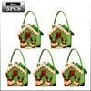 1-10PCS Christmas Felt Candy Bags Cartoon Apple Pouch Santa Sack Kids Gift Packaging Bag Xmas Tree Holiday Decoration