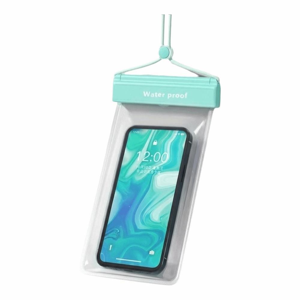 Hanging Rope Hanging Neck Phone Bag Solid Color Mobile Phone Pouch Waterproof Phone Bag Travel зелёный