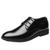 2024 Pánské kožené boty Šněrovací ležérní kožené boty Mládežnické business casual pánské boty