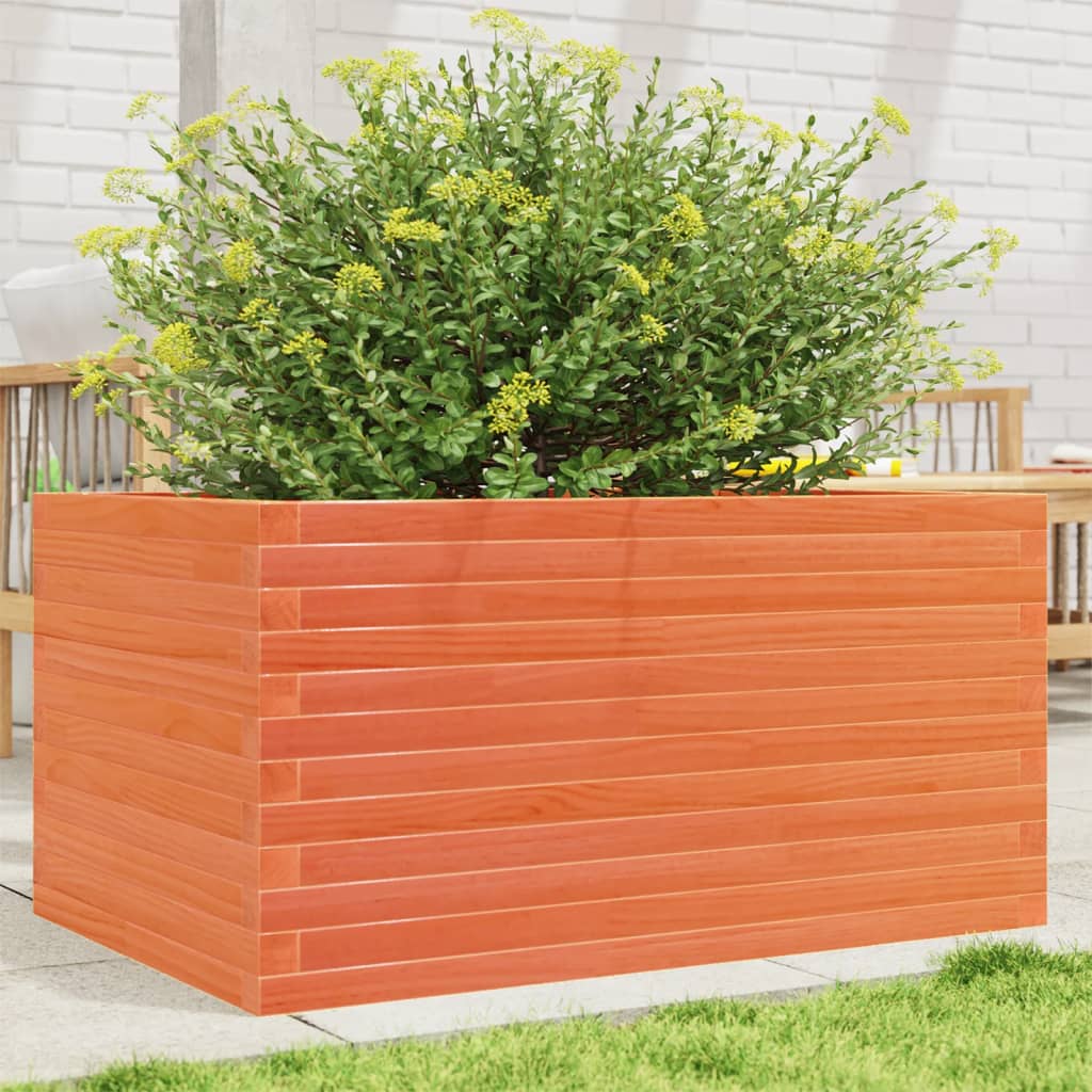 Plant Pot Wax Brown 90x60x46 Cm Solid Pine Wood