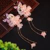Tofs Gammal Hårklämma Pärla Hanfu Hårprydnad Elegant Silkesblomma Hårnål Cheongsam Accessoarer