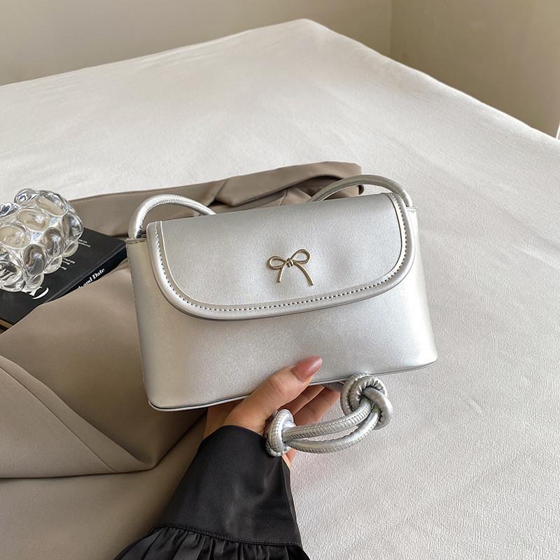 Chic Casual Korean Style Solid Color Small Handheld Shoulder Bag Ideal For Daily Outfits In Multiple Colors