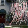 Halloween Blood Stained Haunted Home Gauze Caution Tape Isolation Tape Stained Bandage for Venue Setting Decoration Horror Theme