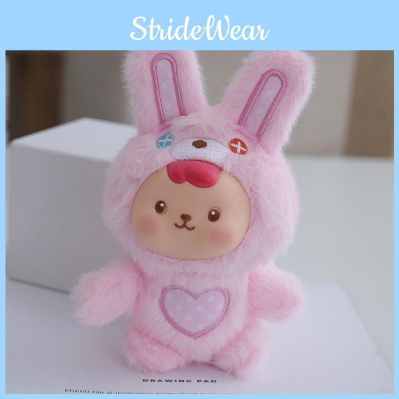 Resin Adorable Plush Animal Keychain Plush Material For Bag Accessories Charm