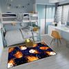 Basketball and Football Sport Rug for Kids Bedroom and Playroom, Navy Blue Sports Carpet, Non-Slip Home Decor Floor Mat