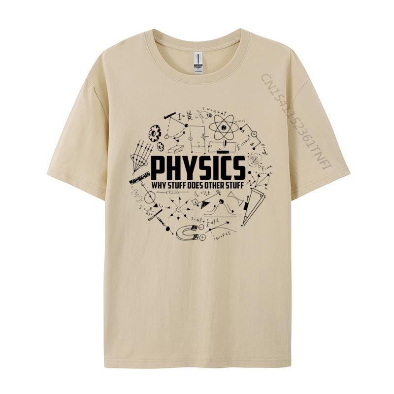 Physics Stuff Tshirts 100 Cotton Fabric Men Tops  Tees Novelty Design Tshirts Unique Tops Shirts Designer