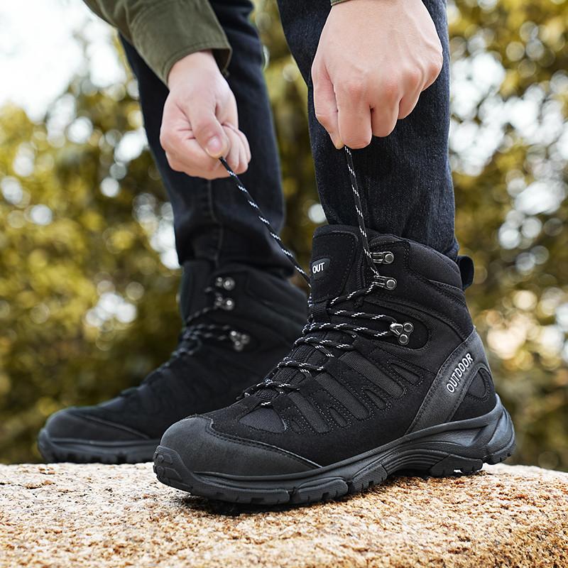 2025 Autumn Yellow Hiking Boots Men Sport Outdoor Mountain Desert Boots Men Anti-slip Climbing Trekking Shoes Men Hunting Boots