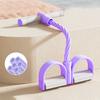 4/6-Tube Pedal Resistance Band with Handle Multifunction Tension Rope Yoga Sit-up Exercise Pedal Puller Men Women Home Gym Workout Equipment