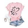 T-shirt da donna con stampa di farfalle e floreale, alla moda, T-shirt a cartoni animati, T-shirt estive, T-shirt stampate casual