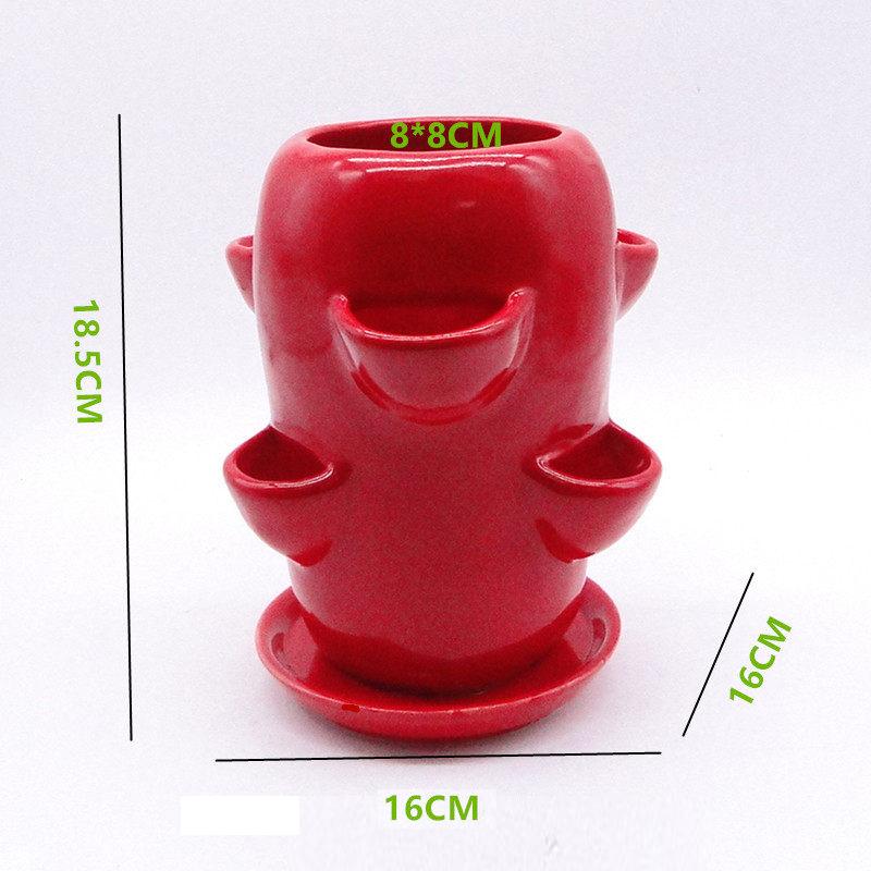 

Strawberry Lemon Ceramic Vase Creative Porous Plant Pots Table Decoration Flowers Arrangement Floral Vases Pastoral Home Decor