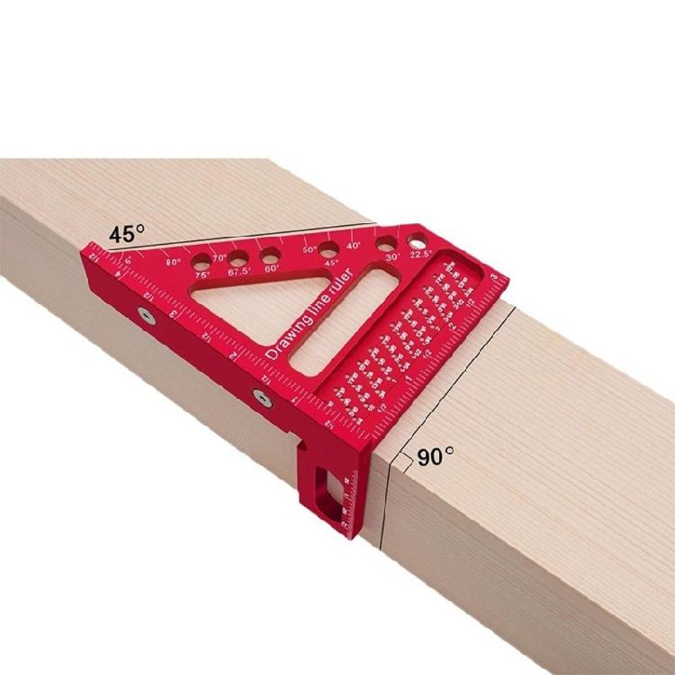 45/90 Degree AluminumAlloy Square Ruler Protractors MultiAngles Measuring Ruler