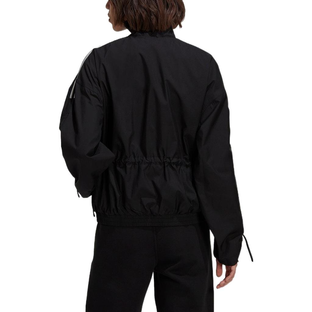 Adidas Originals Trefoil Stripe Stehkragenjacke Damen Oberbekleidung Schwarz HN4496