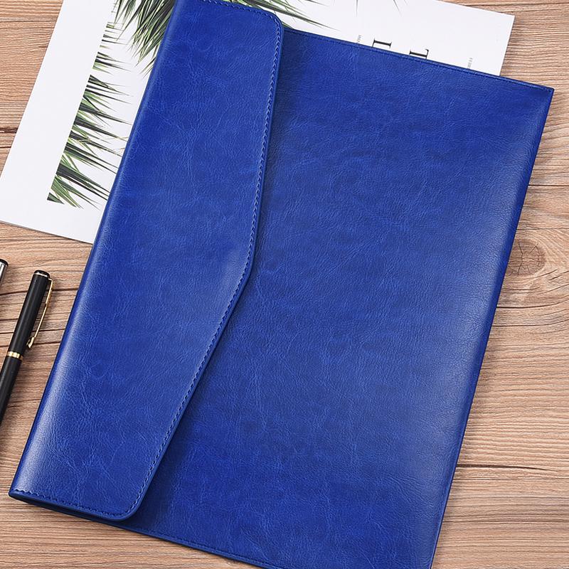 A6 A5 A4 Leather File Folder Data Package Document Bag Fashion Briefcase Data Contract Bill File Bag School Office Supplies
