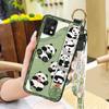 Panda Cartoon Phone Case For UMIDIGI A11 Pro Max Soft Case Wristband Ring Dirt-resistant Silicone Shockproof Wrist Strap