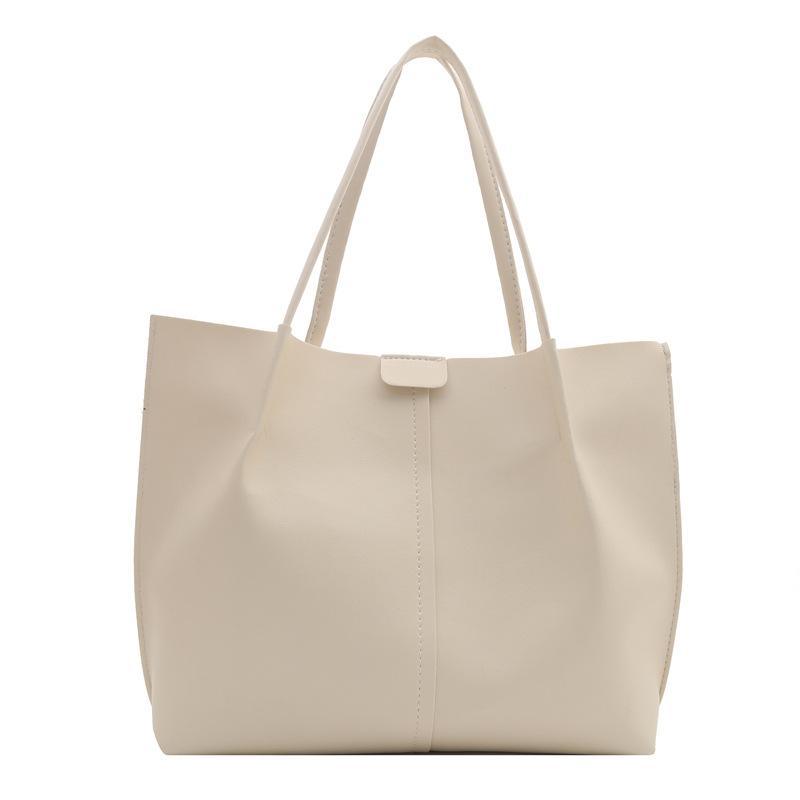 Women'S Bag Shoulder Bag Personalized Simple Solid Color Tote Bag Niche Versatile Large Capacity Mother And Child Bag