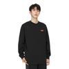 Levis Logo Print Ribbed Crew Neck Simple Loose Long Sleeve Sweatshirt Men Sweatshirt Black 002HJ-0001