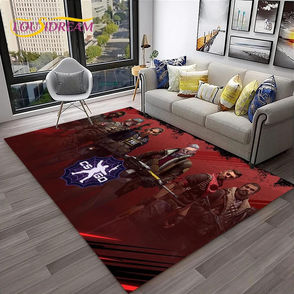 3D CS GO Game,Counter Strike Gamer Carpet Rug for Home Living Room Bedroom Sofa Doormat Decor,kids Area Rug Non-slip Floor Mat