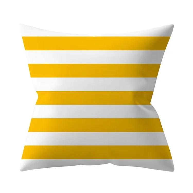 New Nordic Geometry Yellow Cushion Cases Modern Fashion Abstract Art Pillows Case Sofa Car Couch Decorative Throw Pillow 45x45cm