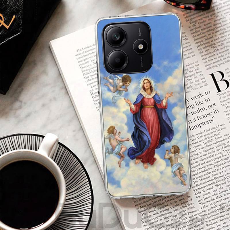 Virgin De Guadalupe Virgen Mary Cover For Xiaomi Redmi Note 14 13 12S 12 11 Pro Plus Phone Case 11S 10S 10 11E 11T + 9S 9 Print