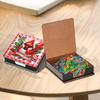 5D DIY Leather Gem Art Sticky Note Holder with 160 Sheets Paper Self Adhesive Crystal Note Box Mosaic Kit for Desktop Decoration