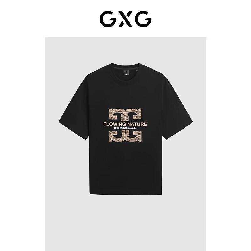 GXG Men s Letter Embroidered Short Sleeve T-Shirt XXL