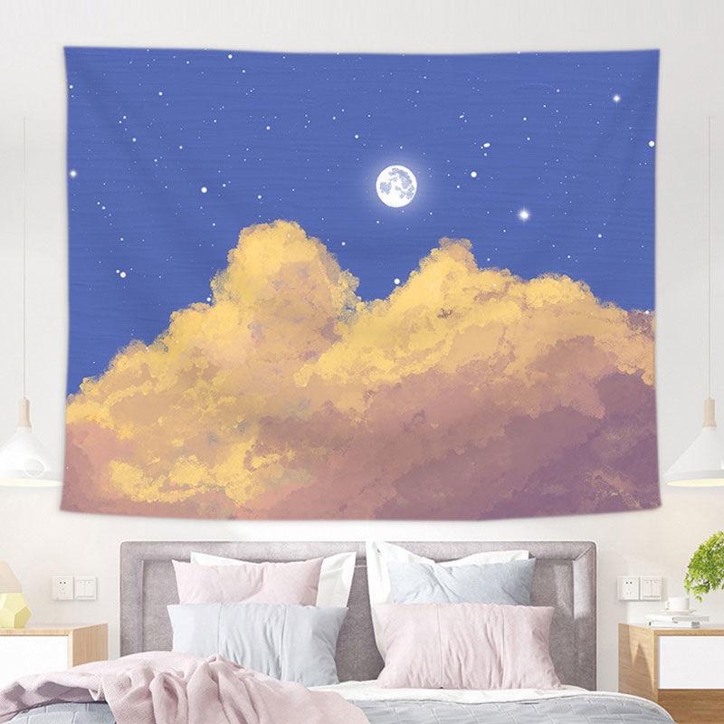 Home Decor Pink Moon Tapestry Background Fabric Oil Painting Dream Moon Room Decor Tapestry 230x180 cm alfombra de piso
