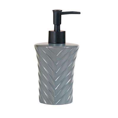 Geometric Design Liquid Dispenser | Handwash Bottle for Kitchen | Soap Bath Dispenser for Wash Basin & Bathroom | 300ml (Grey