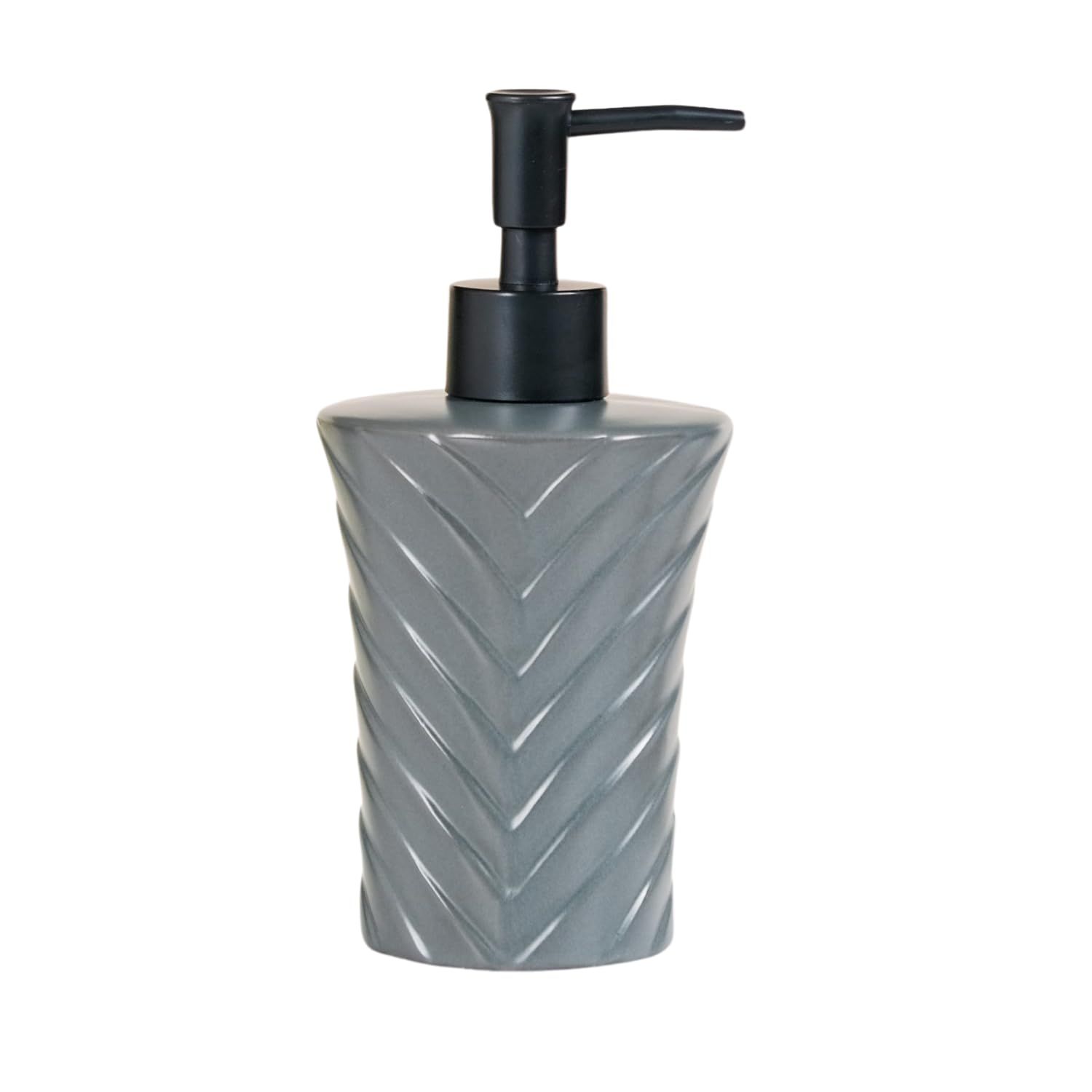 

Дозатор для жидкости с геометрическим дизайном | Бутылка для жидкого мыла для кухни | Дозатор для мыла для раковины и ванной комнаты | 300 мл (серый