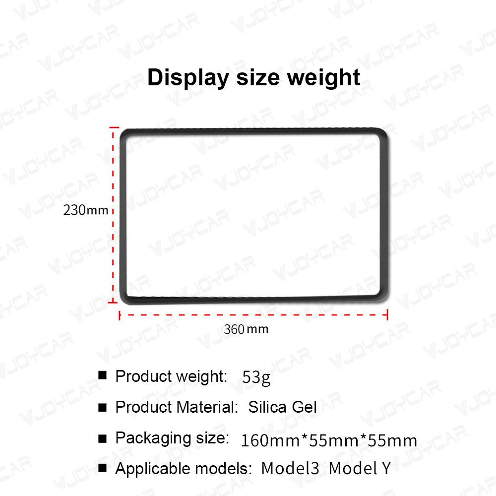 For Tesla Model 3 Y Silicone Protective Frame Edge Cover 15.4'' 16'' Central Control Navigation Screen Protector Trim