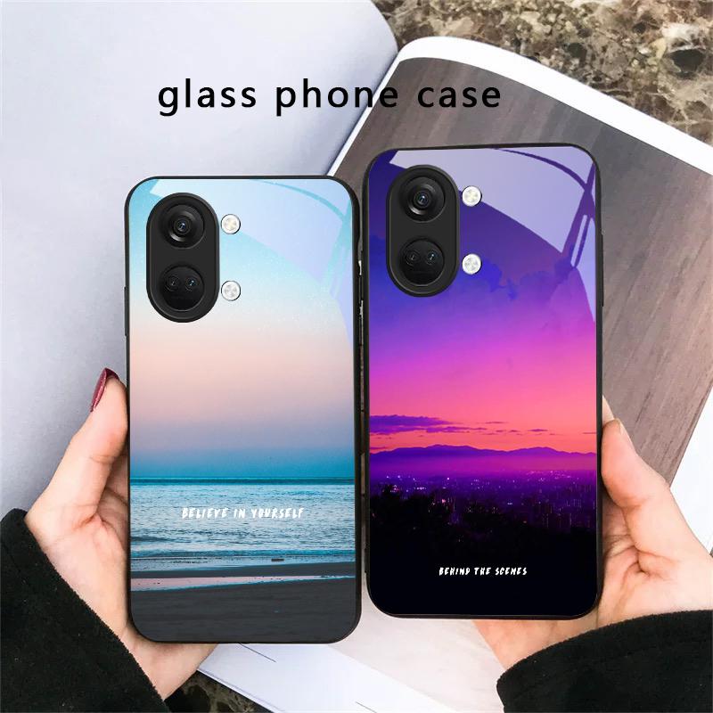 Dunkelblaues Meerwasser Für OnePlus Ace 2 3 2V 5 Pro Nord CE 2T 2 3 Lite N20 N30 6 7T 8 8T 9 10 Pro 11R 12R 13R Glas Handyhülle
