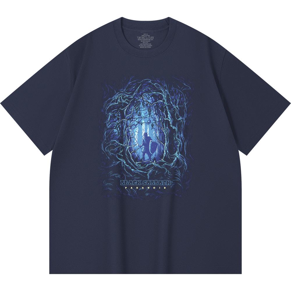 230 g/m² 100% Bavlna T-shirt Heavy Metal Rocková Kapela Tisk Populární Hudby Unisex Těžký Bavlněný T-shirt