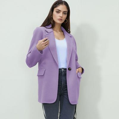2025 Damen Herbst/Winter Woll-Blazer mit Knöpfen und Taschen