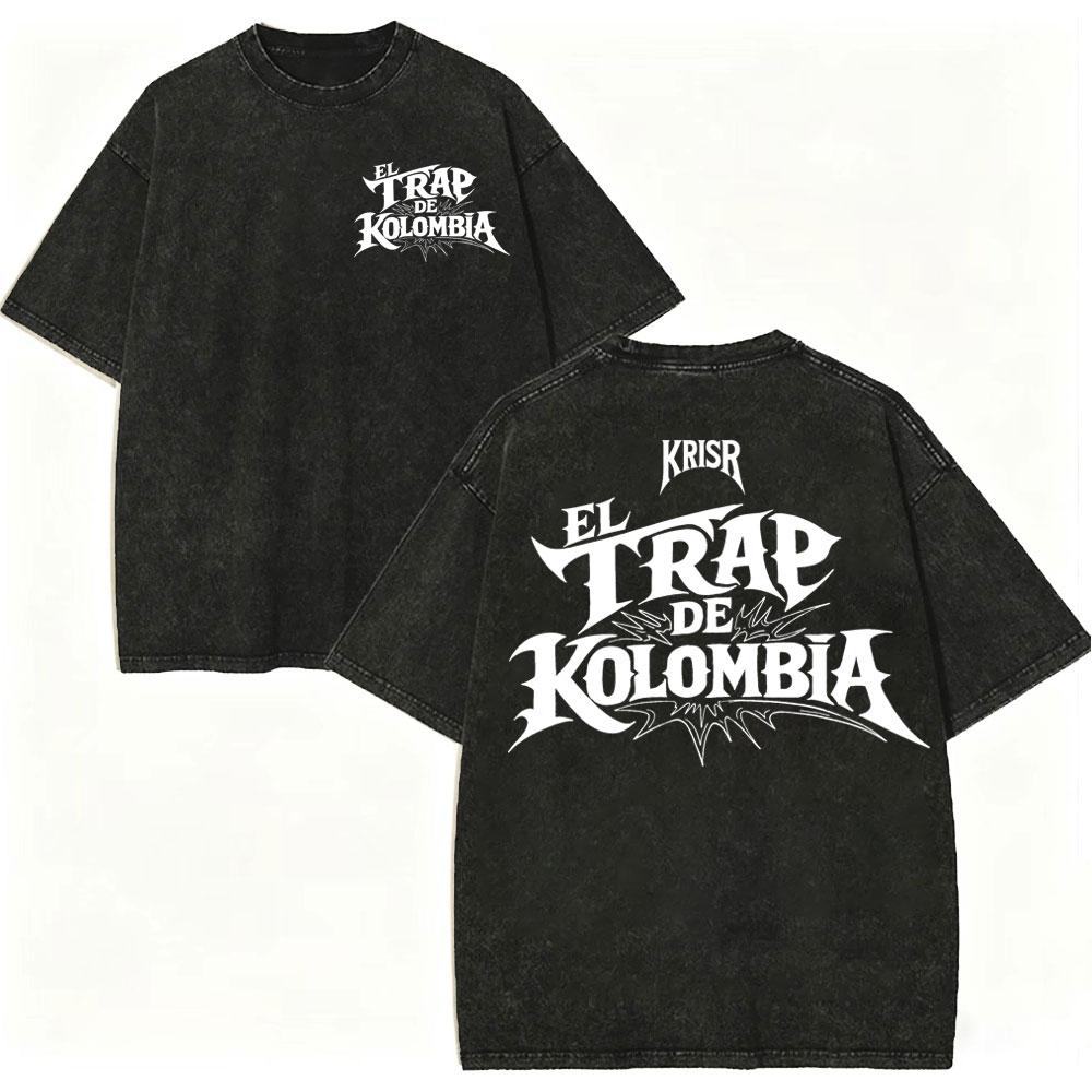 Vintage Washed Rapper Kris R Tshirts Men Women Clothing High Street Fashion Trend T Shirt High Quality Cotton Oversized Tshirt