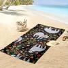 Charming sloths amid blossoms Print beach towel, quick drying, suitable for travel, outdoor sports, jogging, the beach and swimming, gift