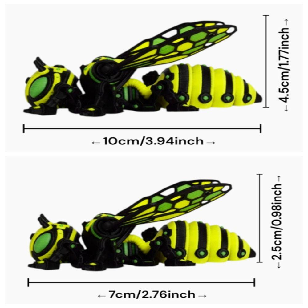 Multi Color 3D Printed Insect Model Joint Design Bee Model Toy  Children's Toys