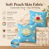2D Flat Printed Cute Fruit Apple Strawberry Starry Blue Pillow Cover Soft Peach Skin Throw Cushion Case Living Room Bed Decor