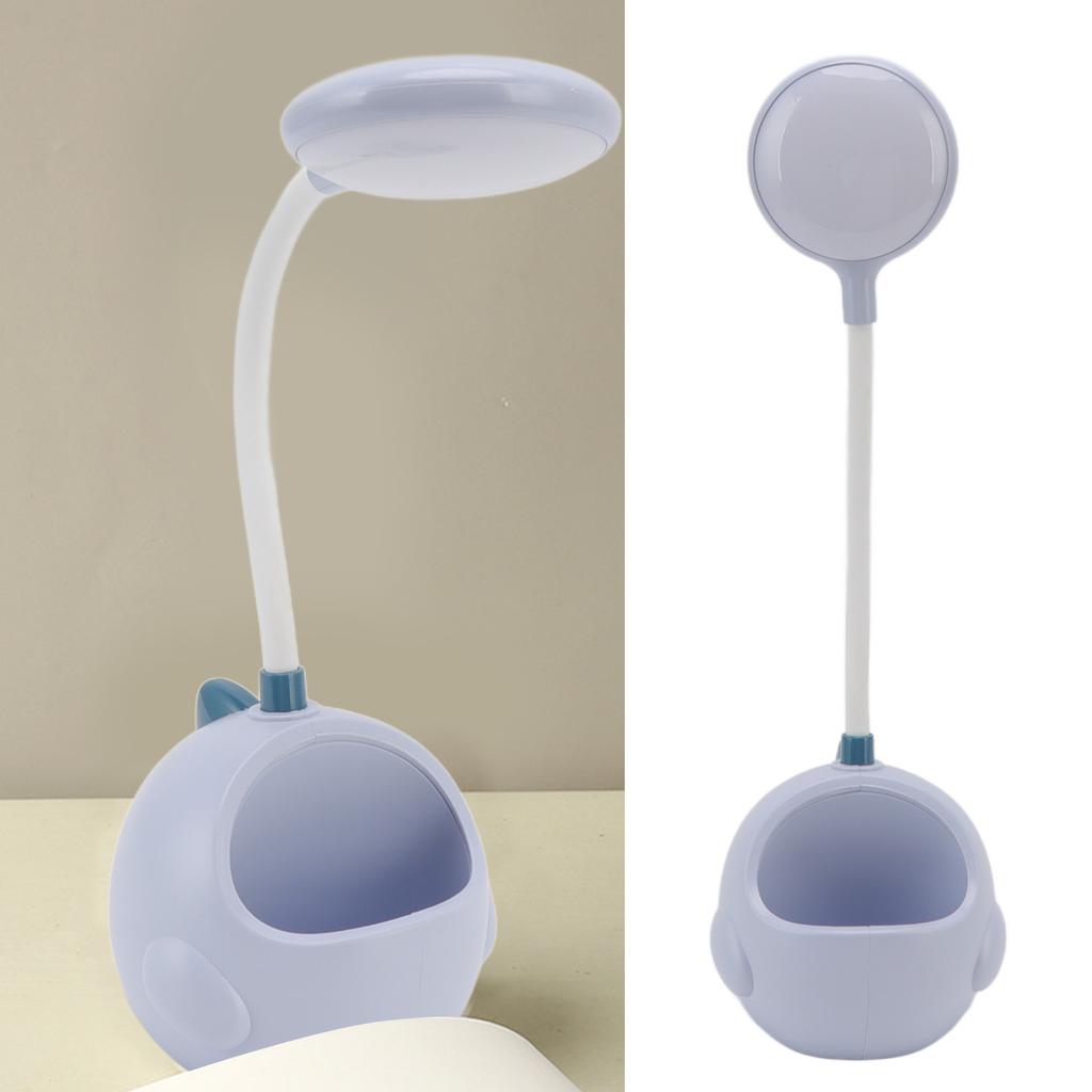 Small Desk Light with Pen Holder Comfortable Decorative Practical No Noise LED USB Small Table Lamp
