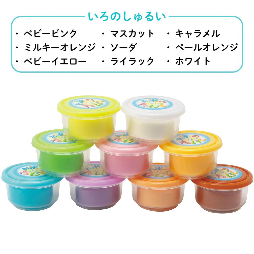 Ginpo Rice Clay Pastel Set Gincho Sangyo (9 Colors) A-RD9PZFR, Asobikko,