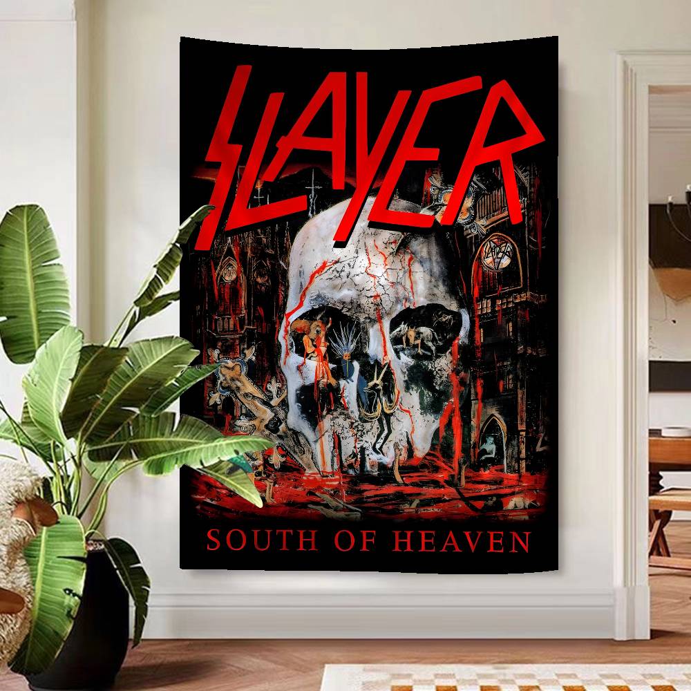 

Slayer Heavy Metal Rock Band Album Tapestry Art Printing Art Science Fiction Room Home Decor Home Decor 74x94cm(29x37in)