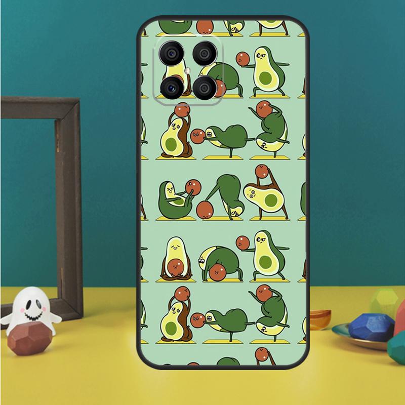 Avocado Yoga Funny Pattern Fundas For Huawei P20 P30 P40 P50 Pro Lite P Smart 2019 Nova 5T 9 Honor X7 X8 X9 50 Case